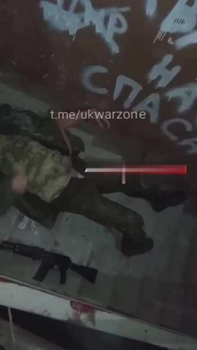 in Donetsk Oblast. In a apartment building a Russian Mobiks was found unresponsive and intoxicated. An unmotivated mobiks would prefer to sleep than return to his military base.