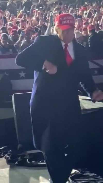 Trump Dancing after 5 rallies in one day
