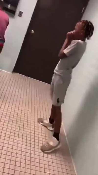 Lil bro got in his first fight 💪🏾