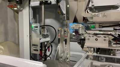 Automatic Apple Pouch Bag Machine in Central Washington Warehouse (OC)