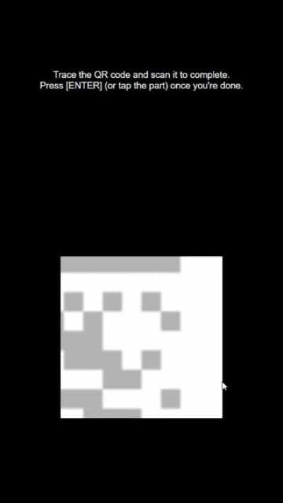 Draw the QR code to pass.