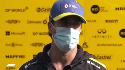 Danny Ric is asked for some post-practice words in his own language