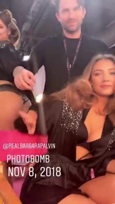 Barbara Palvin Photobomb