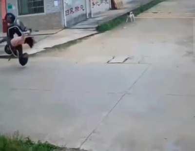 She got caught in a trap.