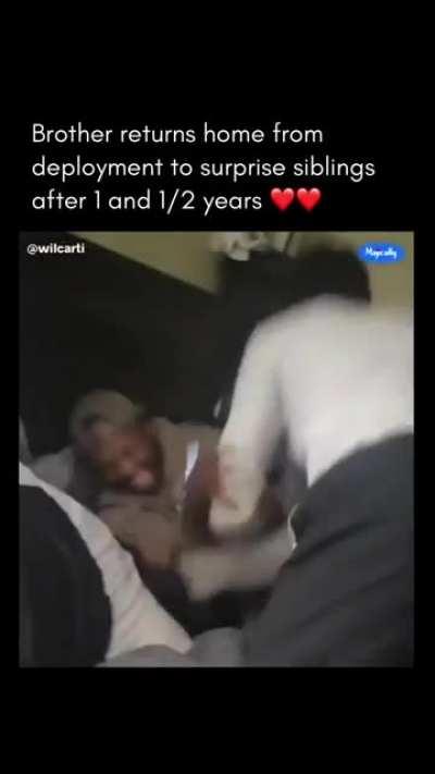 Brother returns home after 1 and a half years.