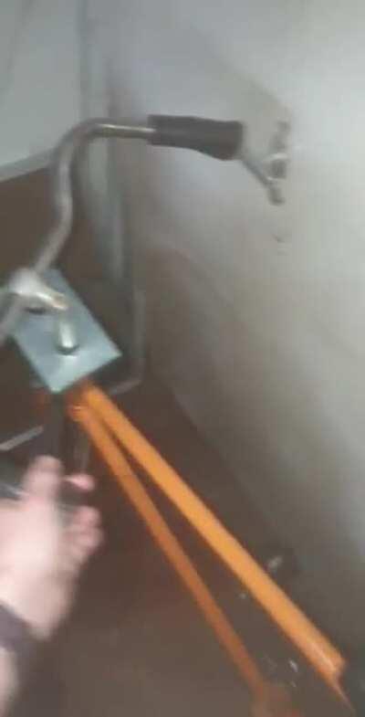 A friend of my father has a bike that steers in the opposite direction