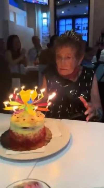 She must have been thinking: - nothing surprises me anymore in this life... But she was wrong!