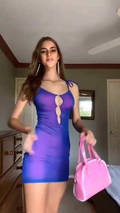 My beautiful gf Emily Feld told me she's just going out with friends, but dressing like a borderline prostitute. Should I be worried?