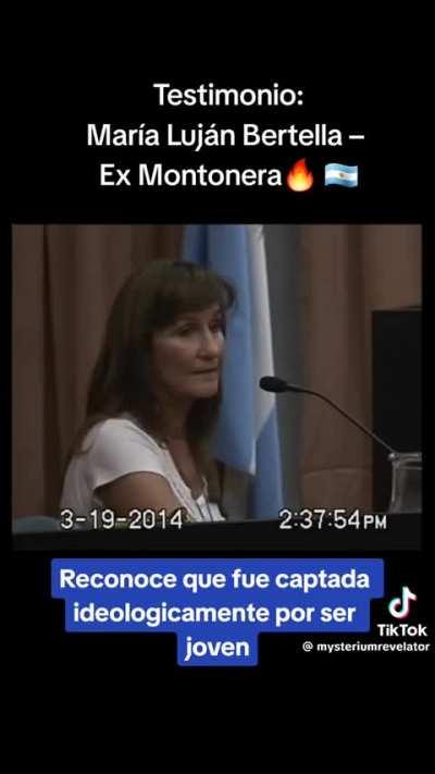 Ex Montonera confiesa que nunca fueron los buenos