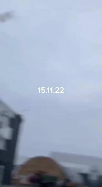 Nice footage of a Russian cruise missile getting intercepted by a Ukrainian airdefense missile.