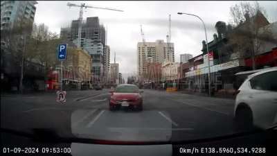 Car hit with bat in Adelaide