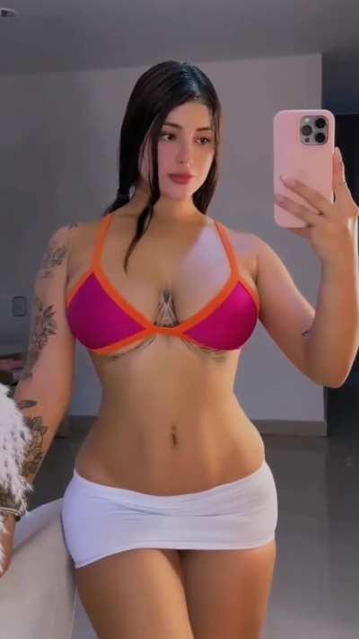 Sexy latina in very short outfit