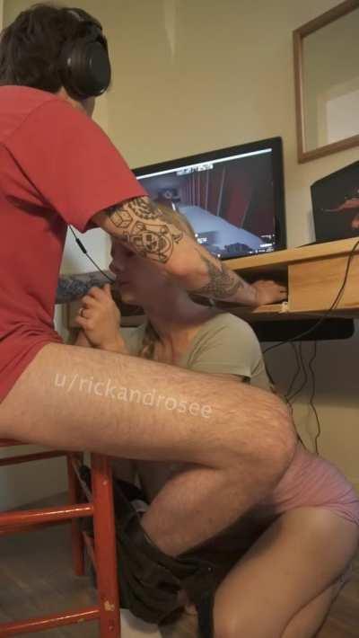 Who doesn't like a handjob while they game [OC]