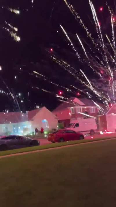 Fireworks gone wrong in sub