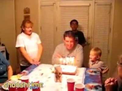 Stupid Kids Light Dad on Fire on His Birthday.......