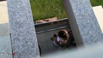 Caught My Neighbors Daughter Masturbating On Her Balcony