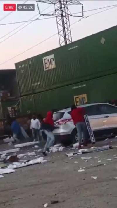 Train robbery in Los Angeles