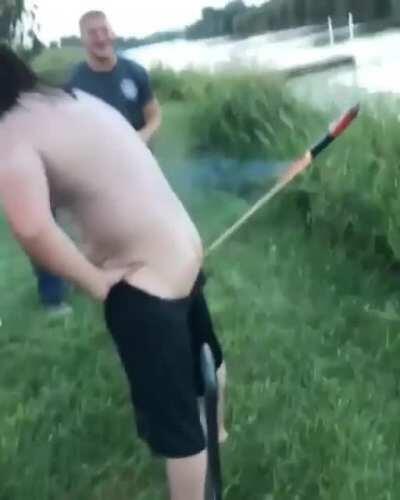 Launching a rocket from betwixt thy cheeks