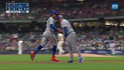 [Highlight] Francisco Lindor demolishes a clutch go-ahead grand slam off Taylor Rogers to put the Mets up 7-4 late in the game