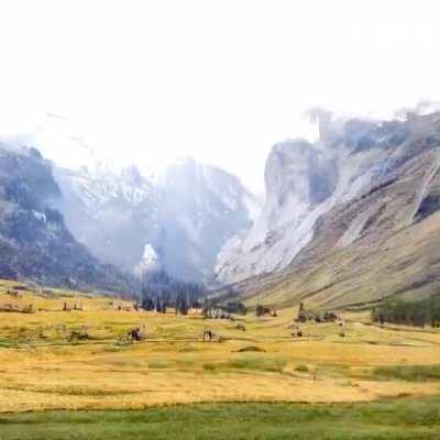 Nature Dreams - this visualization is comprised of 68,986,479 photographs of landscapes combined with AI machine intelligence for this amazing display