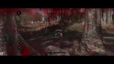 Bullet passing through hunter at close range