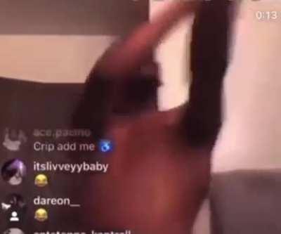 How bruce be in the bathroom flashing them lil ahh guns