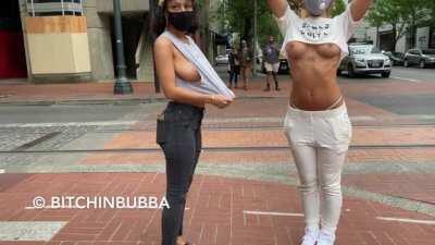 We like to go braless if you can't tell