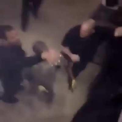 Kanye instinctively rushes to catch fan on balcony. Good guy Ye