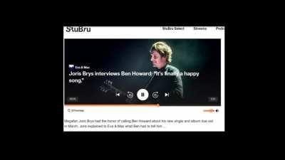 Audio Interview - Ben Howard talks about the 