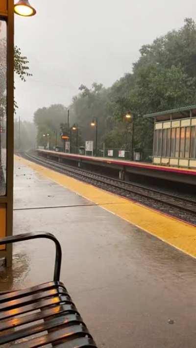 Waiting-for-the-train-rain here in NY