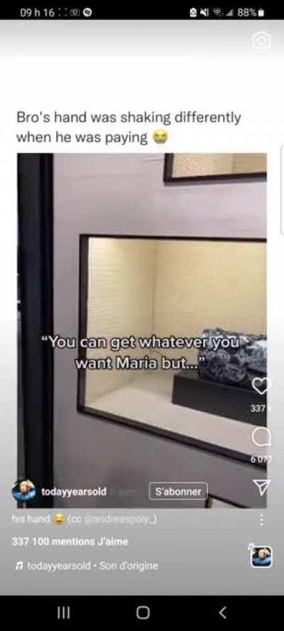 This guy hand says a lot about the price