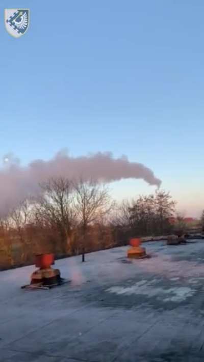 Ukrainian woman soldier shot down a missile(you can hear the noise of that flying on background) on this morning massive attack