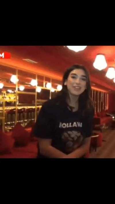 Dua Lipa gifting you her bra