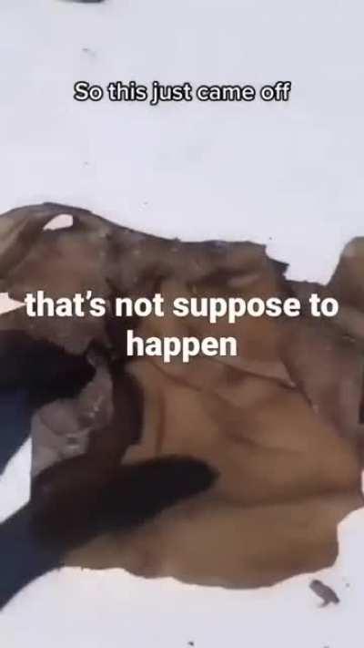 This guy had all the skin on his hand peel off