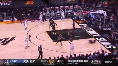 [Highlight] Paul George sends Chris Paul the other way and knocks down the three pointer