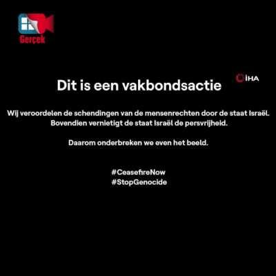 Belgian public television cut Israel's Eurovision song and shared the message 'Stop the genocide' 