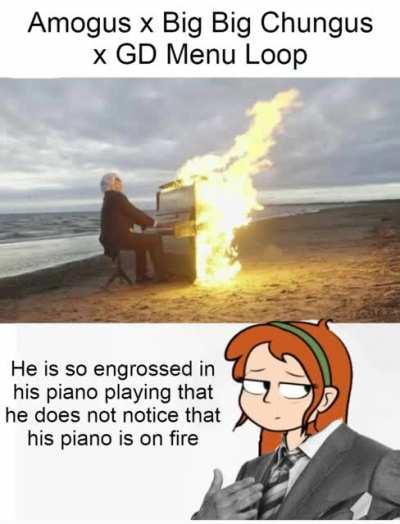 Among Us x Big Big Chungus x Geometry Dash Menu Loop (Triple Mashup 😲😲😲)