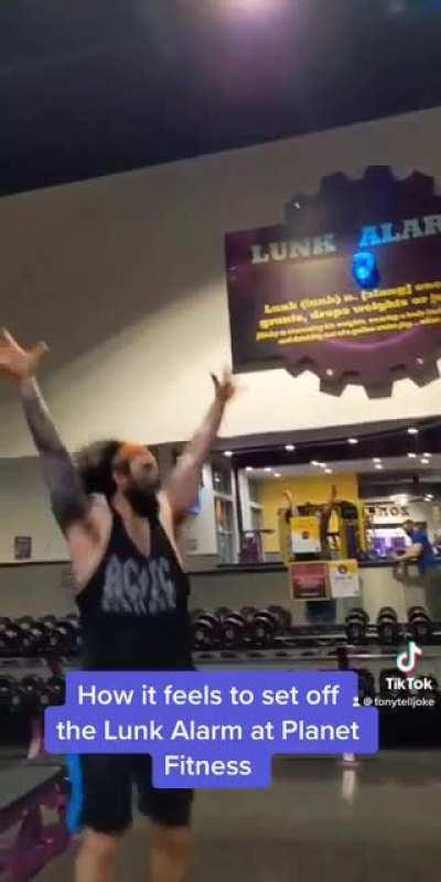 I set off the Lunk Alarm at Planet Fitness. What do I win?