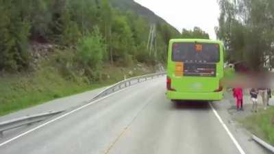 Quick reaction by the driver, too