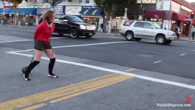 Made To Cross Street With Metal Ball Attached