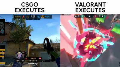 Valorant executes vs CSGO executes