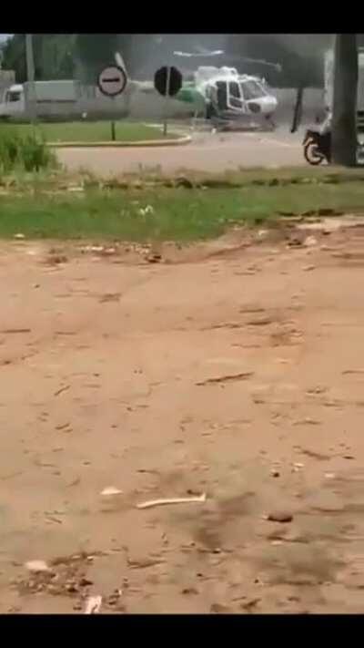 WCGW parking too close to a helicopter?