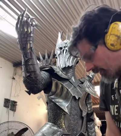 Bro almost had a heart attack while assembling this statue of Sauron
