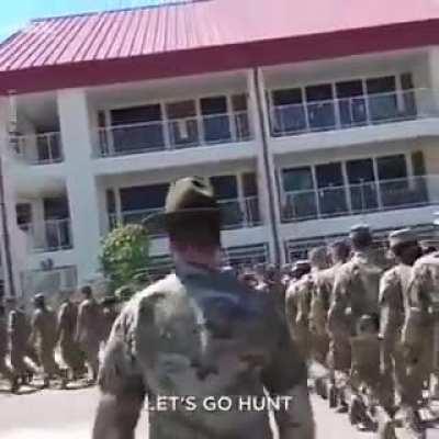 Army sings baby shark