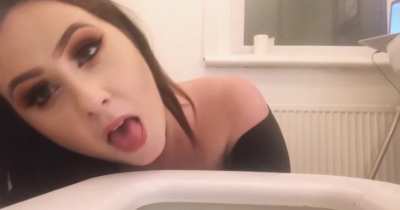 Hot Amateur Licking Toilet