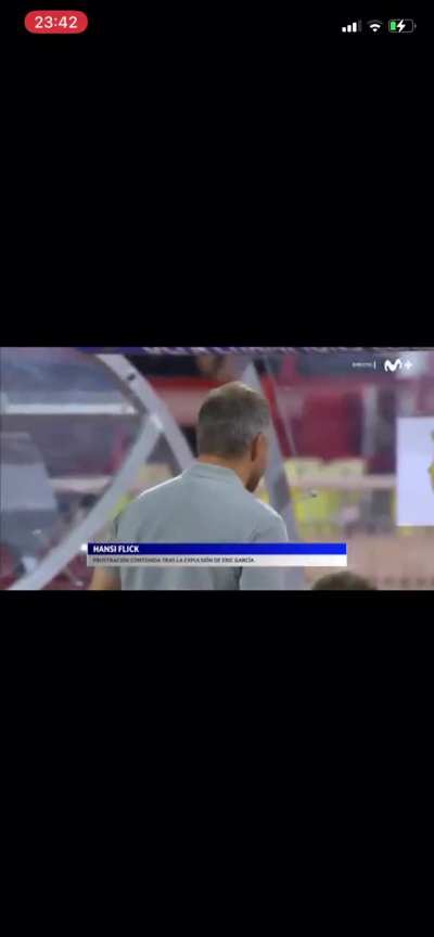 Hansi Flicks reaction to the red card