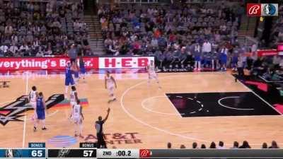 [Highlight] Porzingis hits the logo buzzer beater to end the half!