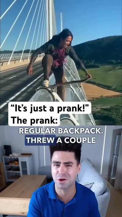 Classic parachute prank 💀