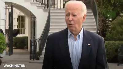 Dark Brandon & Dr. Jill, both sporting tan outfits, have no comment on Trump’s indictment.