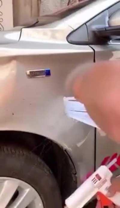How to fix a dent in your car 101.